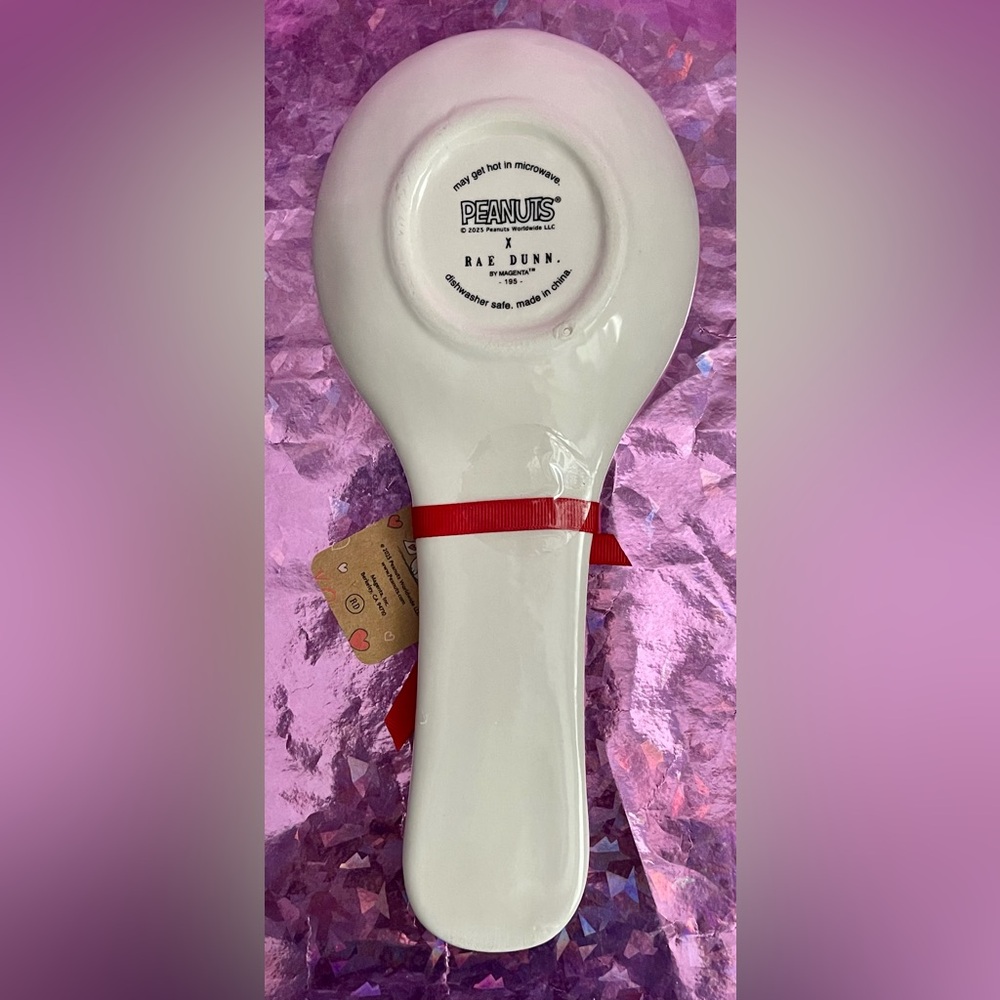 Rae Dunn Peanuts Snoopy Lovesick   Spoon Rest with Red Hearts 💔 - Picture 2 of 10
